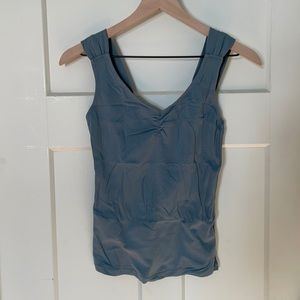 Gray/blue tank top